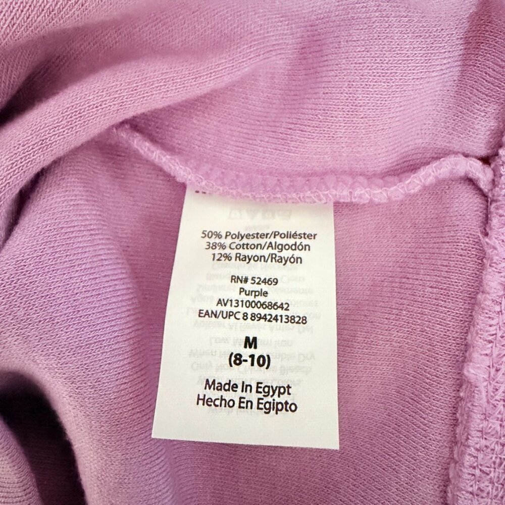 Purple Fleece Sweatshirt Women M Crewneck Cozy Soft Athleisure Pullover - Picture 9 of 10